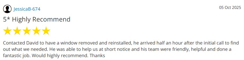 Customer review 3 for DSY Roofing & Building Contractors