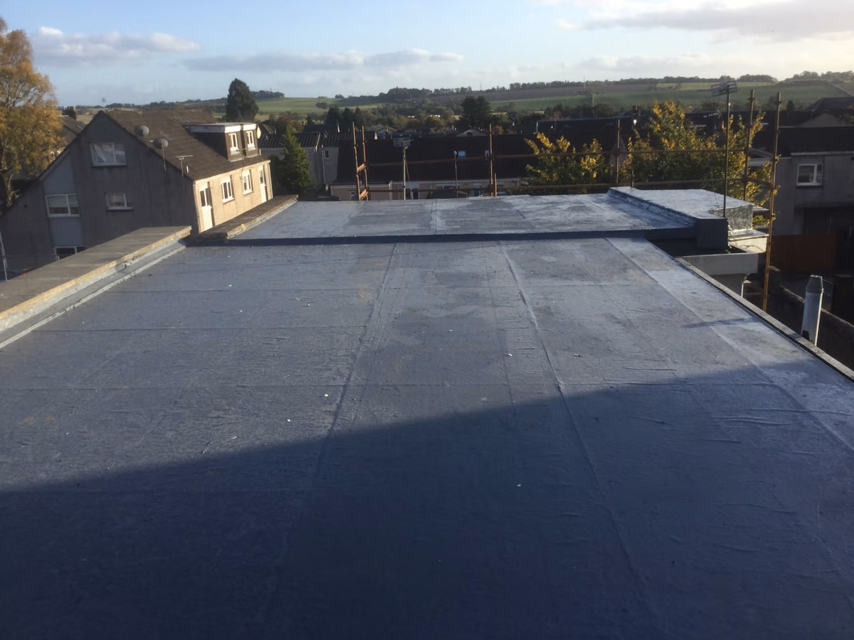 Flat roof, new insulation