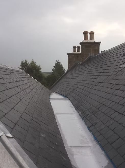 Lead valley flashing installed by DSY Roofing & Building Contractors